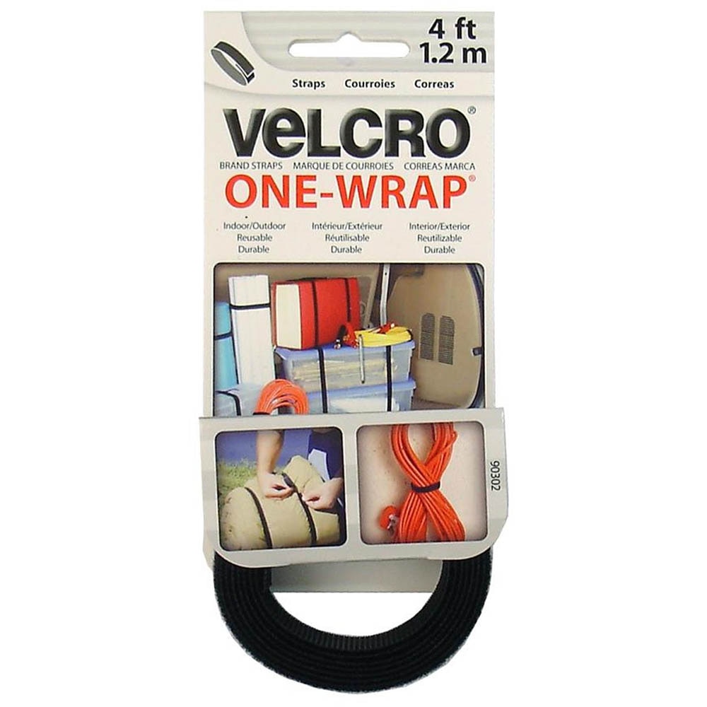 Velcro Tape, Wrap, Strap, 3/4"x4", 1 Pack